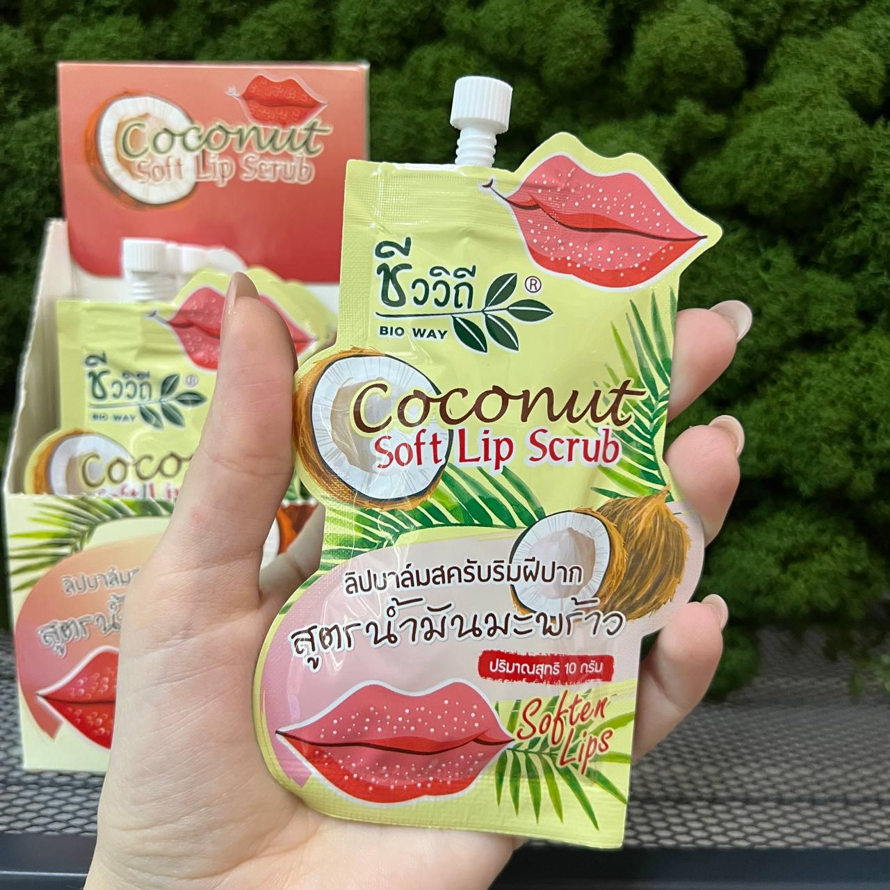 Кокосовый скраб для губ Bio Way Coconut Soft Lip Scrub 10гр - фото 1 - id-p193067922