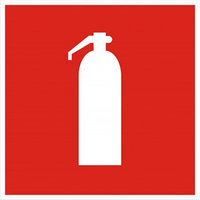 Наклейка пожарной безопасности "Огнетушитель" (размер 15*15 см)