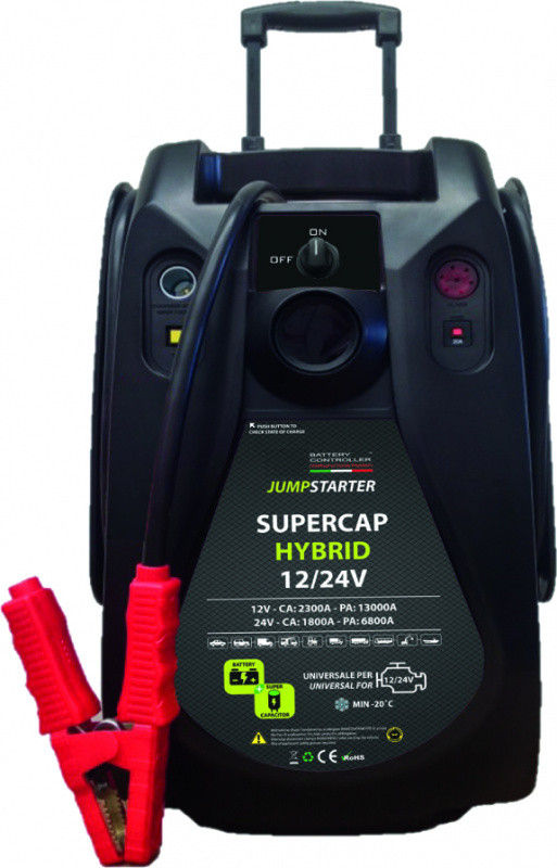 SUPERCAP HYBRID 12/24 - гибридный портативный бустер, номинальный пусковой ток 2300/1800 А, 12-24 B - фото 1 - id-p193069879