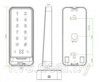 Считыватель QR-кода и RFID карт MIFARE с клавиатурой ZKTeco QR600-VK-M IP65 Wiegand RS485 - фото 2 - id-p193070035