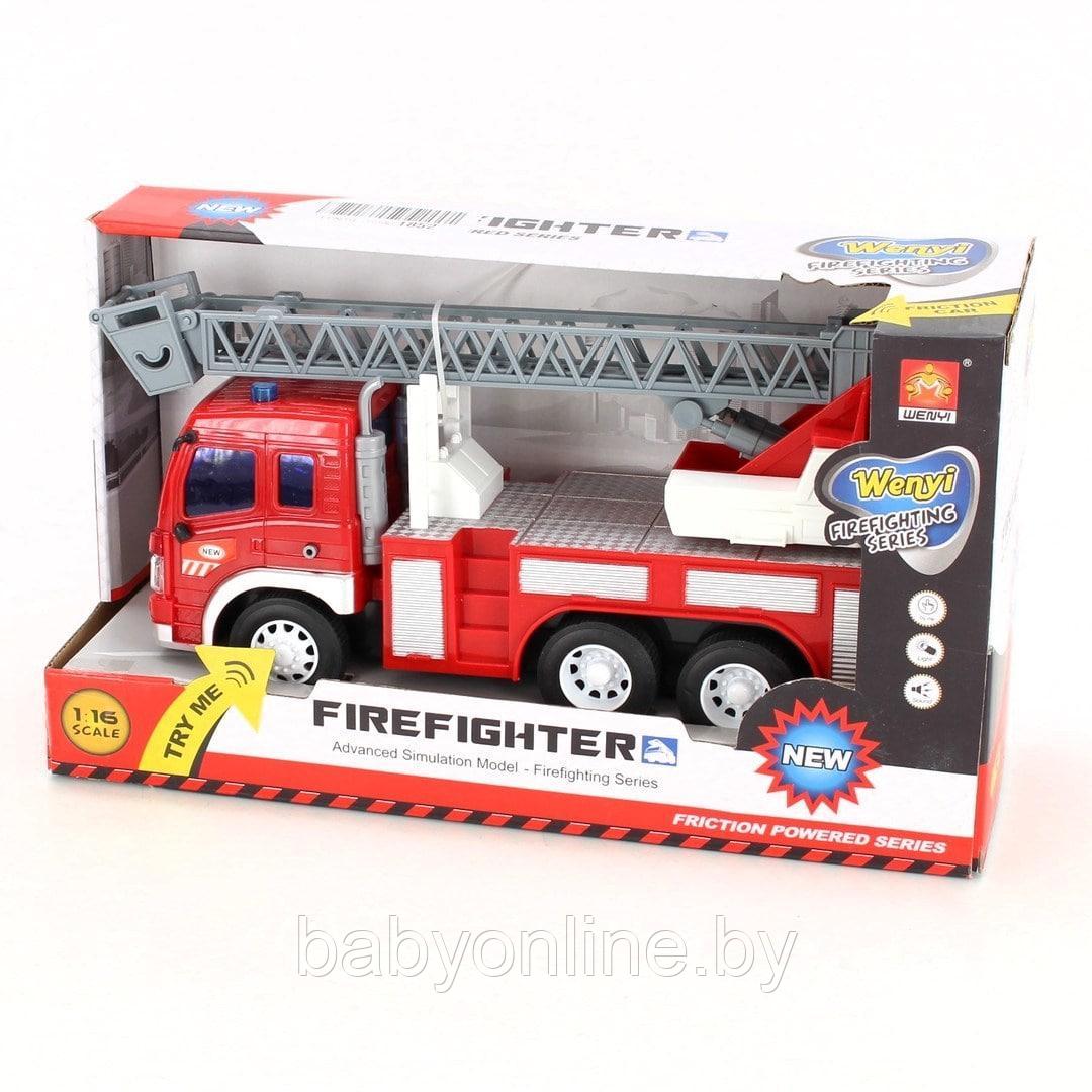 Пожарная машина инерционная свет, звук WY296S - фото 1 - id-p193078305