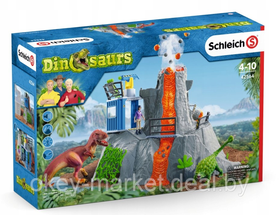 Игровой набор Schleich Большая экспедиция к вулкану - фото 1 - id-p168566384