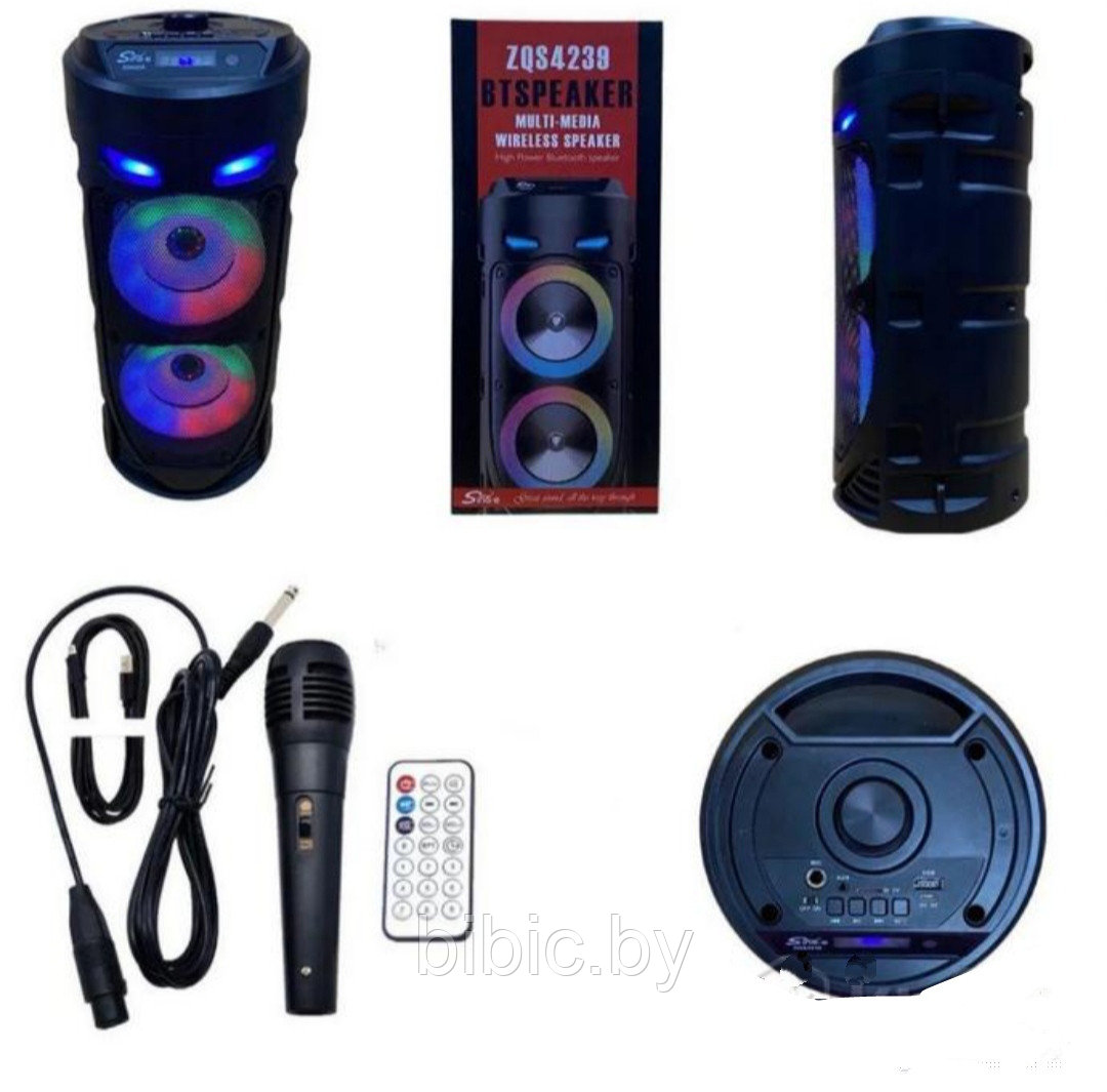 ПОРТАТИВНАЯ КОЛОНКА BT SPEAKER ZQS-4239 с пультом управления и микрофоном