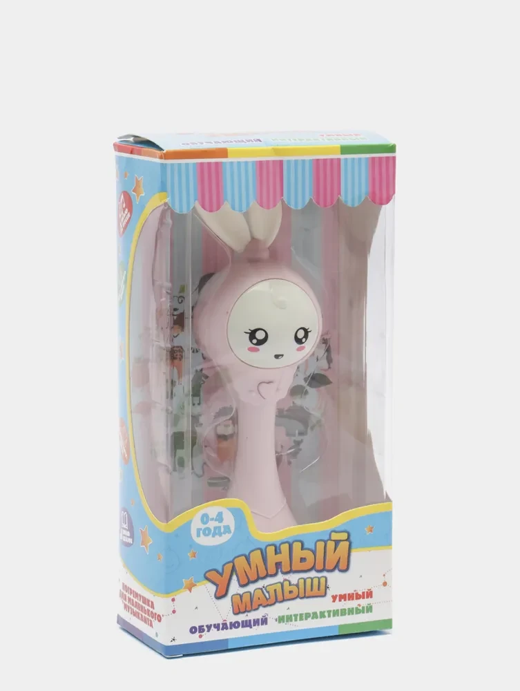 Умный малыш Зайка, Музыкальная интерактивная обучающая игрушка, Розовый - фото 3 - id-p193078487
