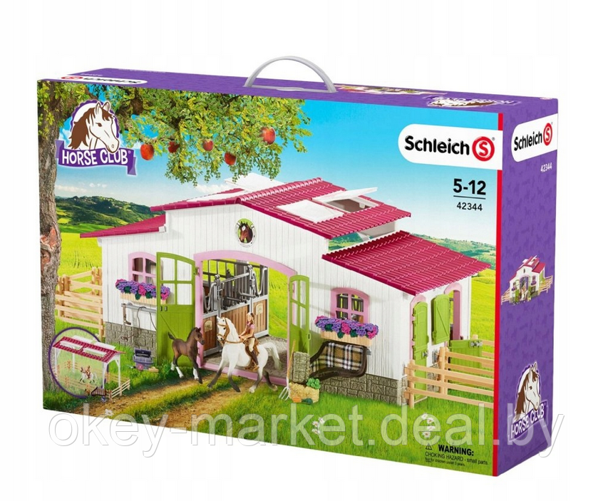 Игровой наор Schleich Центр верховой езды с лошадьми и наездником 42344 - фото 1 - id-p112942199