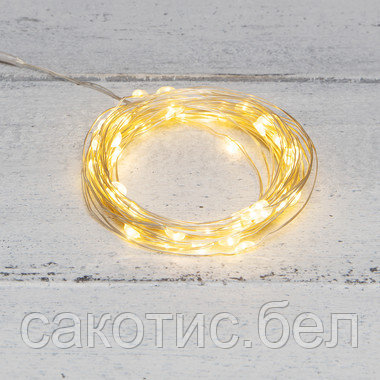 Гирлянда «Роса» 10 м, 100 LED, USB, теплое белое свечение NEON-NIGHT, фото 2