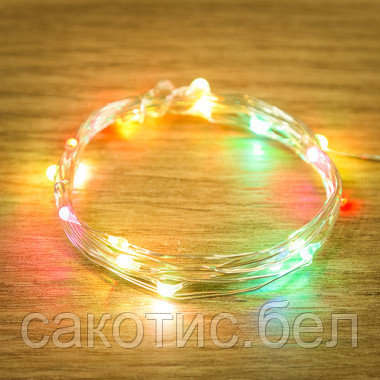 Гирлянда «Роса» 2 м, 20 диодов, USB, цвет RGB, фото 2