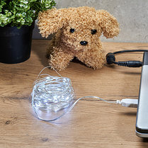 Гирлянда «Роса» 5 м, 50 LED, USB, белое свечение, фото 2