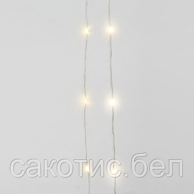 Гирлянда «Роса» с крупными каплями 2 м, 20 LED, теплое белое свечение, 2хCR2032 в комплекте - фото 2 - id-p193079121