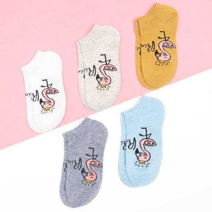 Подарочный набор женских носков «Фламинго» 5 пар - фото 2 - id-p193083981