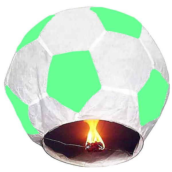 Небесный фонарик «Футбольный мяч» зеленый 1 м - фото 1 - id-p193083989
