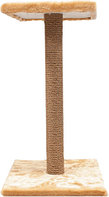 Когтеточка-столбик FOUR PETS сизалевая с полкой 60 см, бежевая, шт