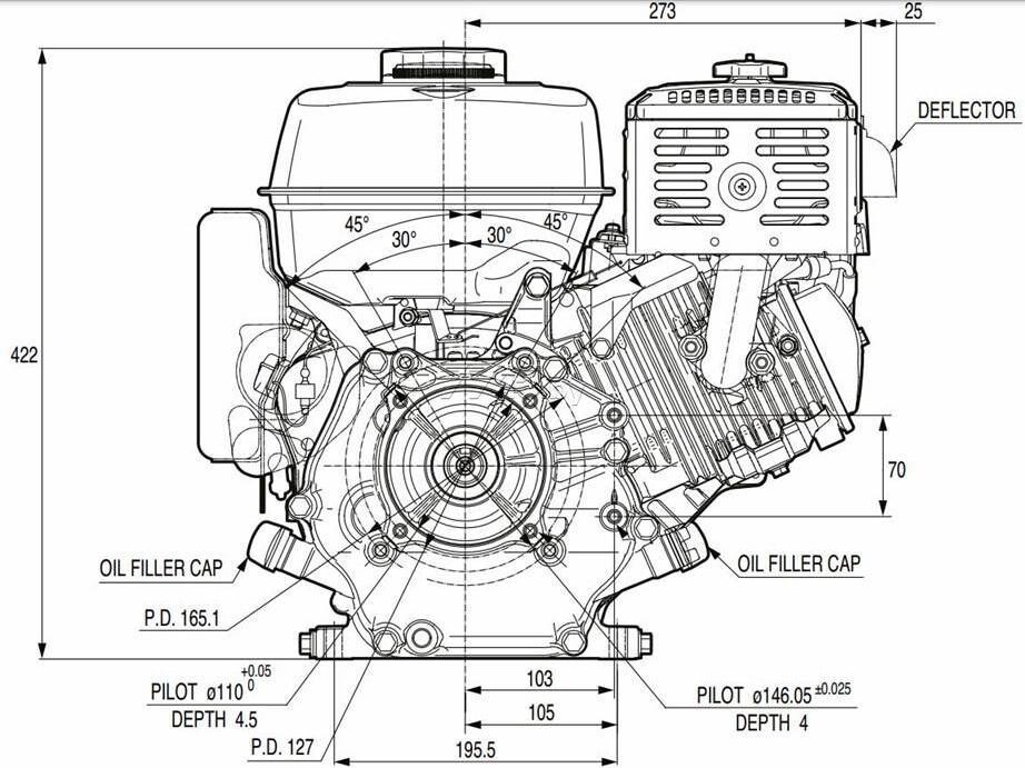 Двигатель бензиновый ASILAK SL-177F - фото 4 - id-p193084169