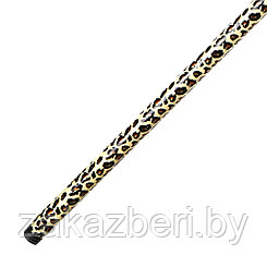 Рукоятка для швабры металлическая 120х2,1см, с резьбой, в п/э рукаве "Леопард" пластмассовый наконечник