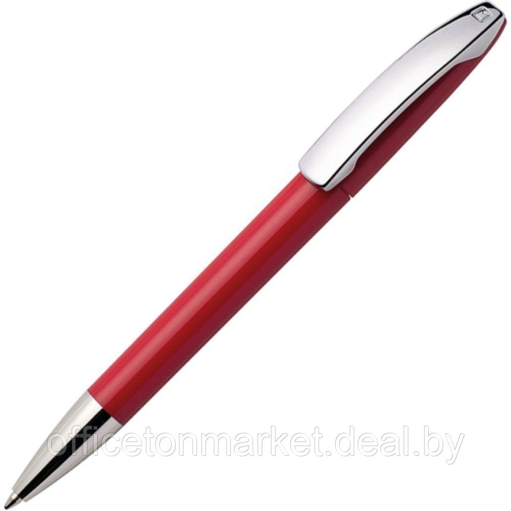 Ручка шариковая автоматическая "View", 1.0 мм, красный, серебристый, стерж. синий - фото 1 - id-p137124880