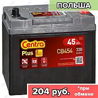 Аккумулятор Centra Plus CB454 / 45Ah / 330А / Asia / Обратная полярность / 237 x 127 x 200 (220)