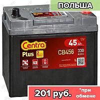 Аккумулятор Centra Plus CB456 / 45Ah / 330А / Asia / Обратная полярность / 237 x 127 x 200 (220)