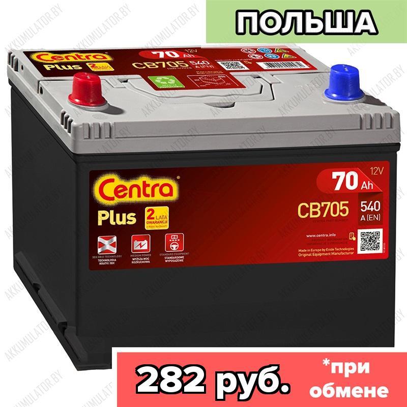 Аккумулятор Centra Plus CB705 / 70Ah / 540А / Asia / Прямая полярность / 261 x 173 x 200 (220)