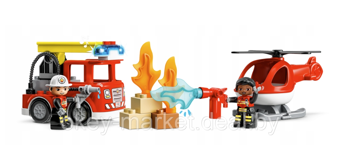 Конструктор Lego Duplo Пожарная часть и вертолёт 10970 - фото 3 - id-p193093847