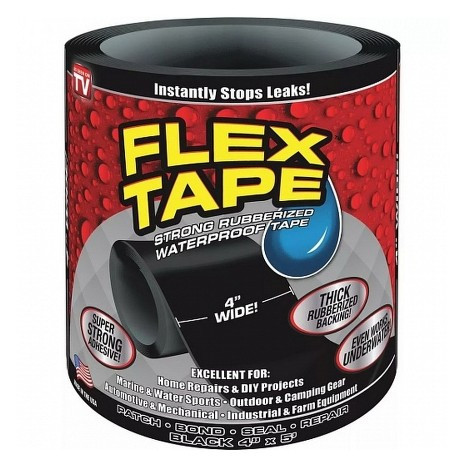 Cверхсильная клейкая лента Flex Tape. Цвет черный (Размер 152*10 см) - фото 3 - id-p193093891