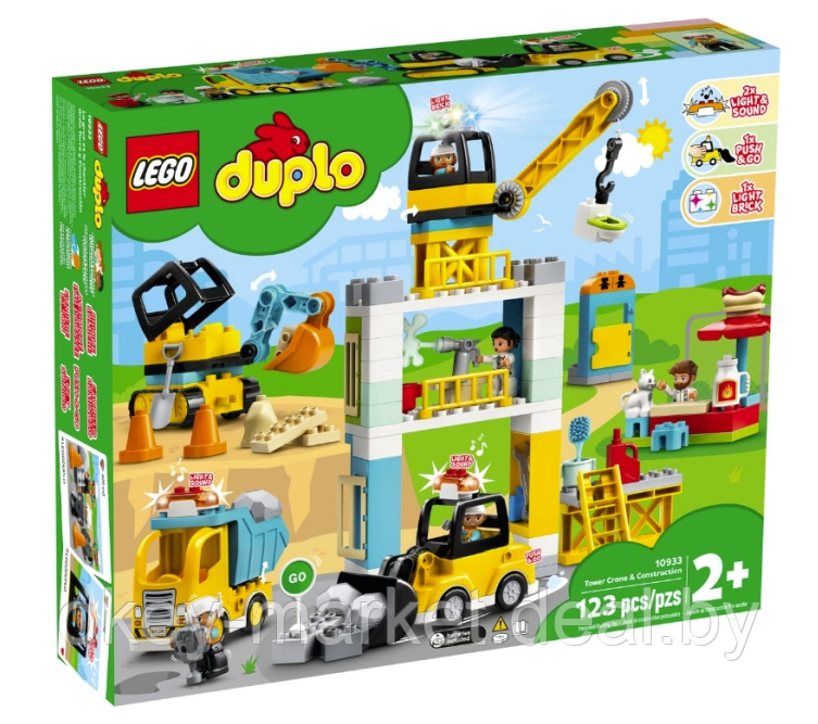 Конструктор Lego Duplo Башенный кран на стройке 10933 - фото 1 - id-p184436267