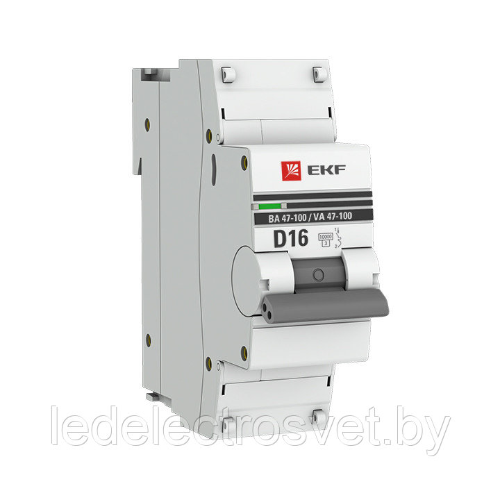 Автоматический выключатель ВА 47-100, 1P 16А 
(D) 10kA EKF PROxima