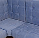 Кухонный угловой диван Квадро Дуб сонома/милк Голубой велюр, фото 2