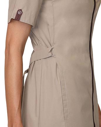 Костюм СИРИУС-ЛИРА женский бежевый с шоколадным, фото 2