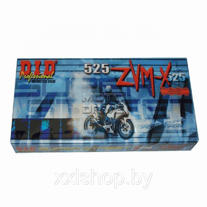 Цепь мотоцикла DID 525 ZVMX золотого цвета на 100 звеньев - фото 1 - id-p193098576