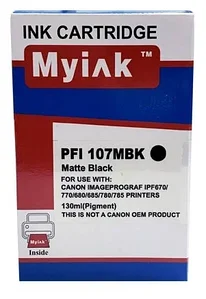 Картридж для CANON PFI-107MBk IPF 670/680/685/770/780/785 Matte Black (130ml,Pigment) MyInk