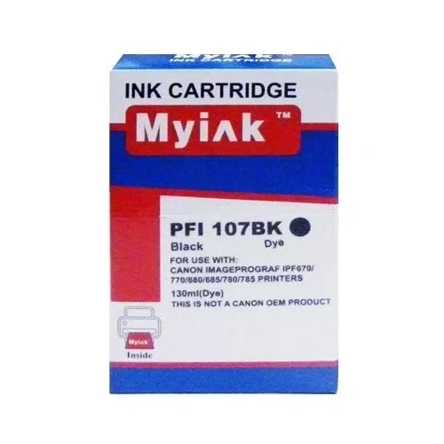 Картридж для CANON PFI-107BK IPF 670/680/685/770/780/785 Black (130ml, Dye) MyInk