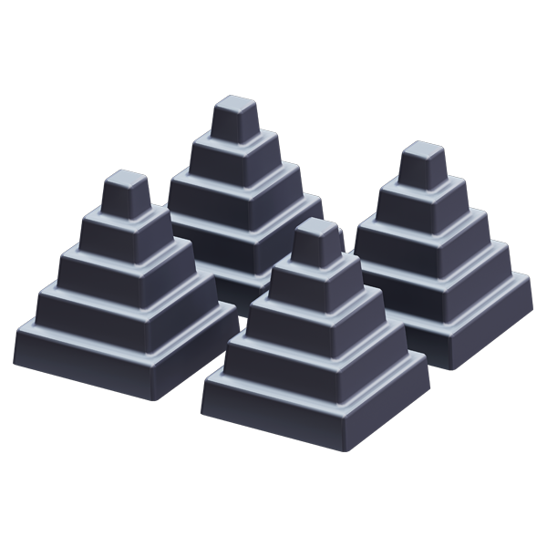 Комплект чугунных пирамид (4шт) - фото 2 - id-p193126488