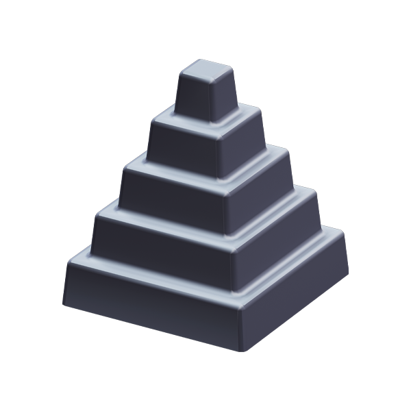 Комплект чугунных пирамид (4шт)