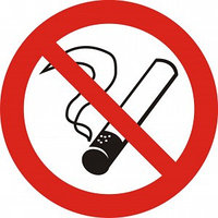 Запрещающая наклейка "Запрещается курить" (15*15 см)