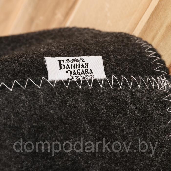 Набор банный: шапка и коврик "Хозяин бани" в пакете - фото 9 - id-p193127869