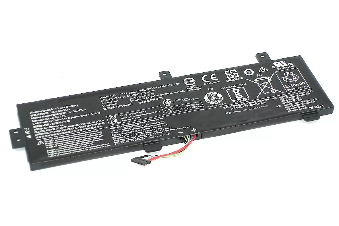 Аккумулятор (батарея) для ноутбука Lenovo 310-15A (L15L2PB4), 7.6В 30Wh 4030мАч