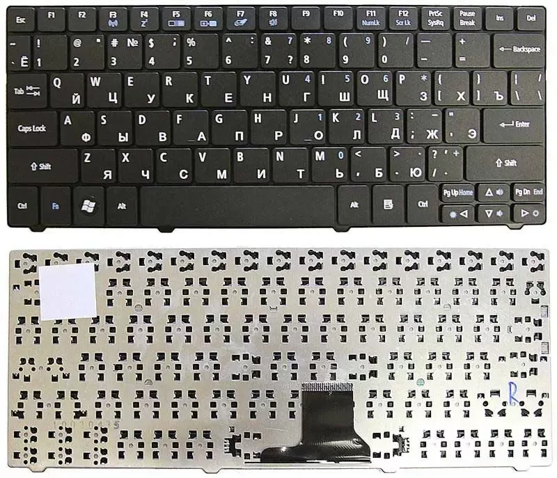 Клавиатура для ноутбука Acer Aspire 1830T, 1825, 1810T, Acer Aspire One 721, 722, черная - фото 1 - id-p131830265