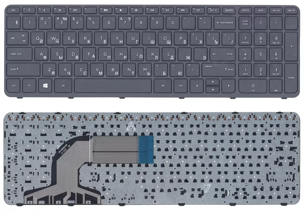 Клавиатура для ноутбука HP Pavilion 15-e, черная с рамкой - фото 1 - id-p45883543