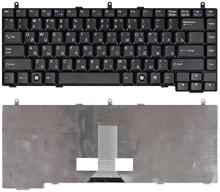 Клавиатура для ноутбука MSI MegaBook VR330X, VR330XB, VR330, черная - фото 1 - id-p119136625
