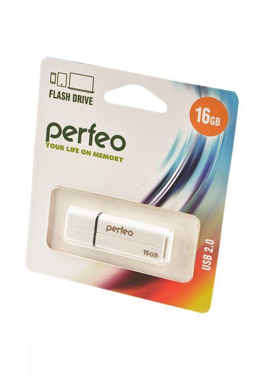 USB Flash накопитель Perfeo PF-C01G2W016 USB 16GB, белый