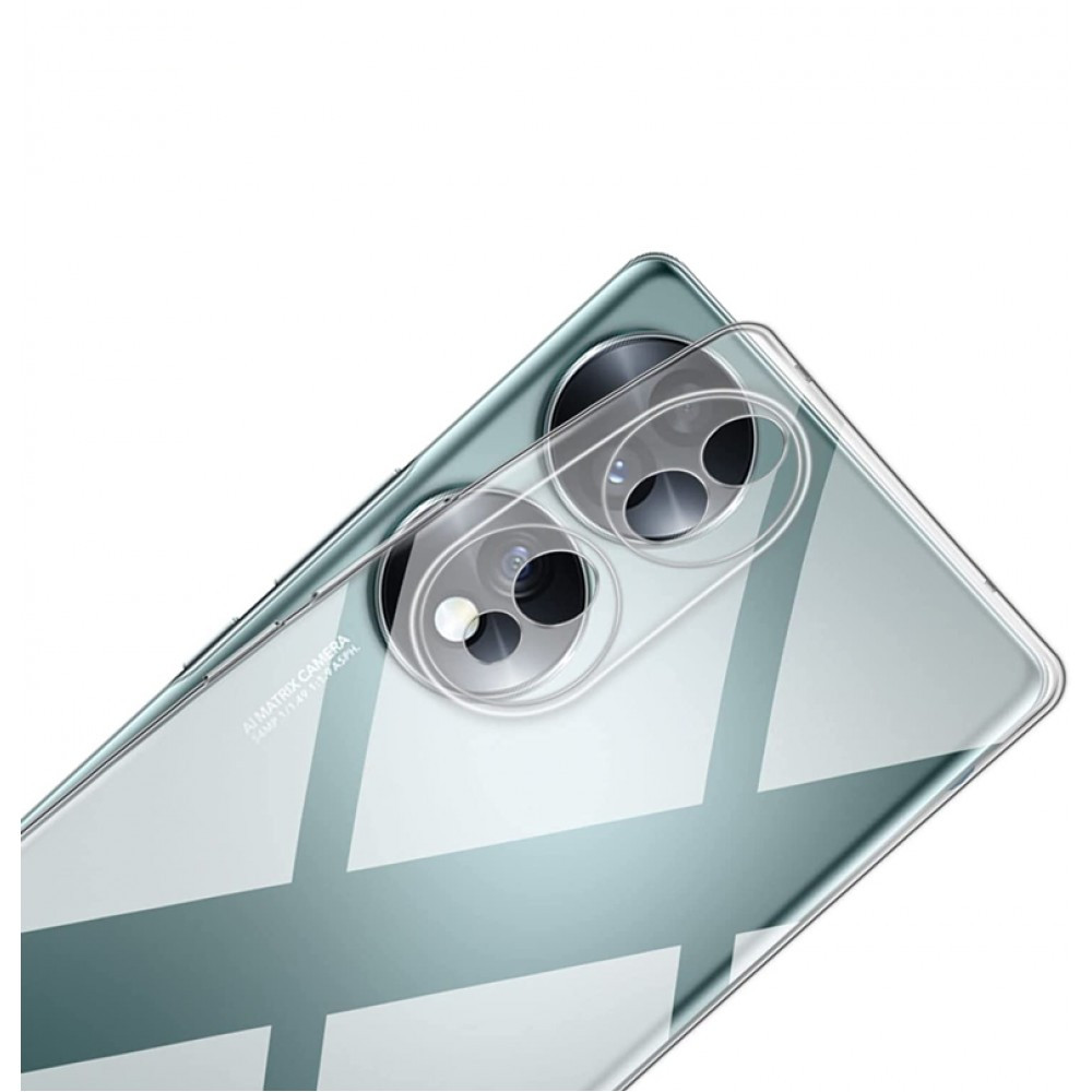 Чехол-накладка для Huawei Honor 70 Pro (силикон) прозрачный с защитой камеры - фото 3 - id-p189647166