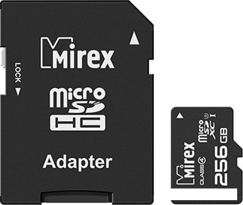 Карта памяти Mirex microSDXC 13613-AD3UH256 256GB (с адаптером), фото 2