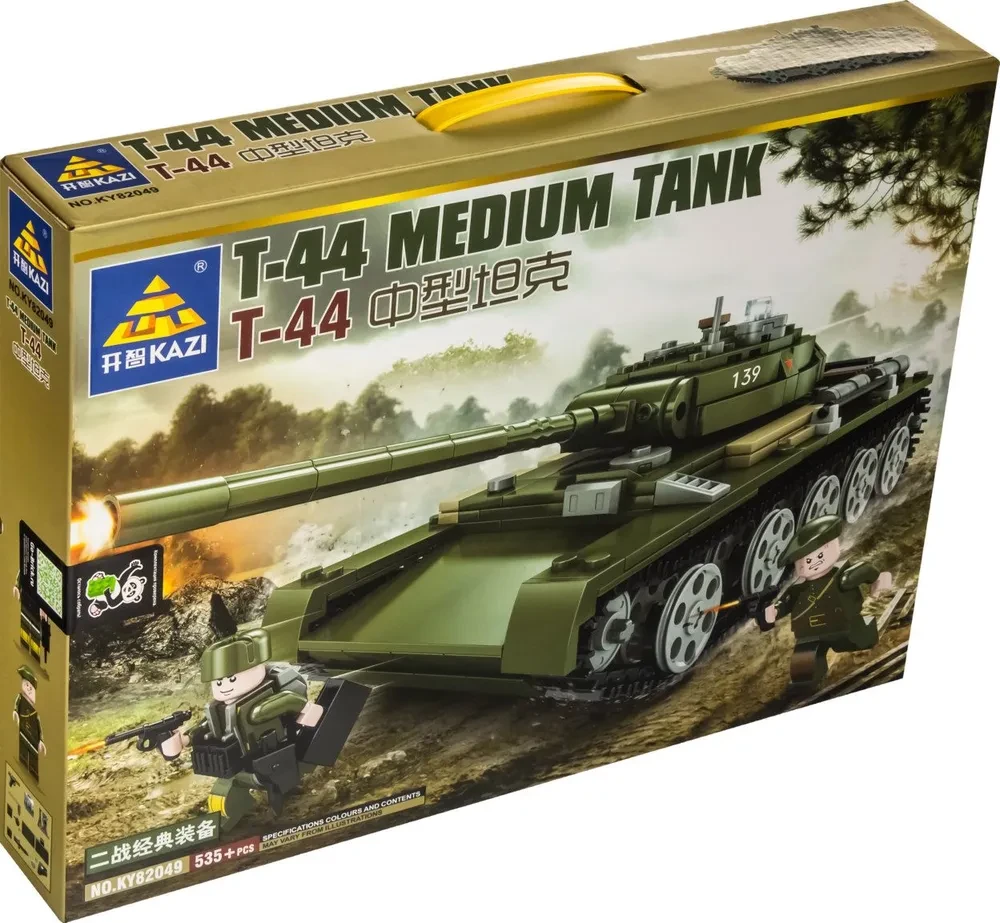 Конструктор танк Т-44 MEDIUM TANK со светом 535+ деталей Kazi 82049 - фото 4 - id-p193138586