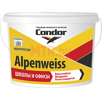Краска интерьерная водно-дисперсионная Condor Alpenweiss 7,5 кг