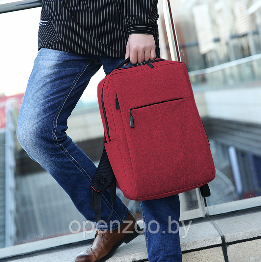 Городской рюкзак Lifestyle с USB и отделением для ноутбука до 17.72 Красный - фото 2 - id-p182277666