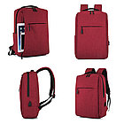 Городской рюкзак Lifestyle с USB и отделением для ноутбука до 17.72 Черный, фото 8