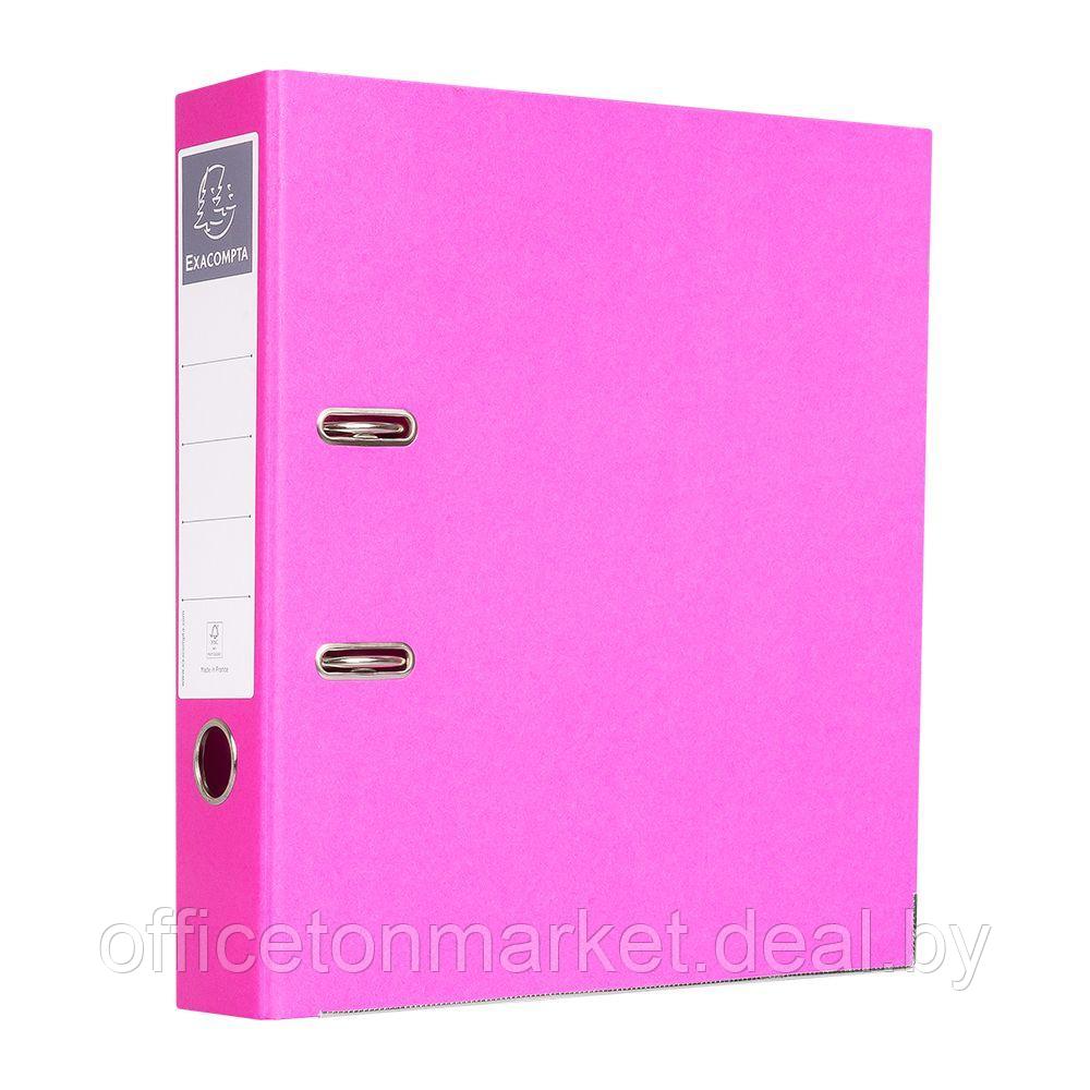 Папка-регистратор "Exacompta", A4, 70 мм, ламинированный картон, розовый - фото 1 - id-p192691543