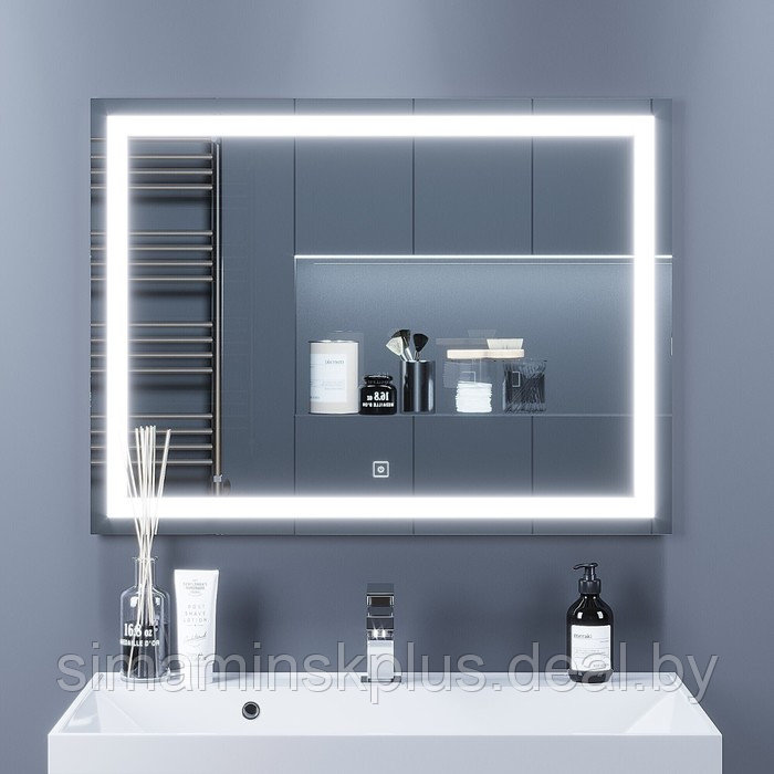 Зеркало Uperwood Tanos, 80х80 см, LED подсветка, сенсорный выключатель, антизапотевание - фото 1 - id-p193174674