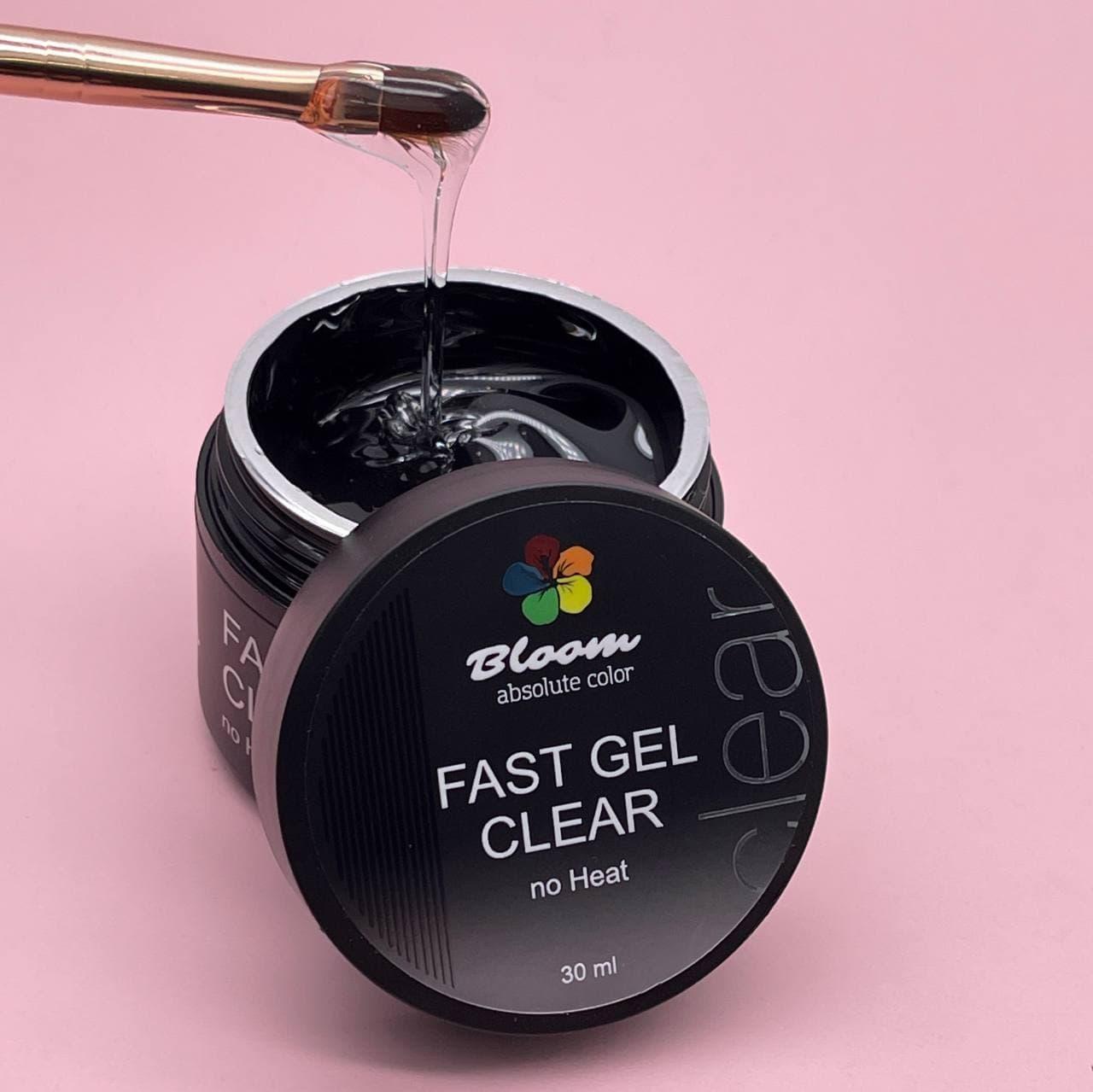 Гель для наращивания ногтей Fast Gel Bloom (холодный) прозрачный, 30 мл