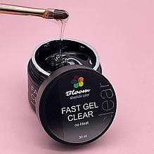 Гель для наращивания ногтей Fast Gel Bloom (холодный) прозрачный, 30 мл